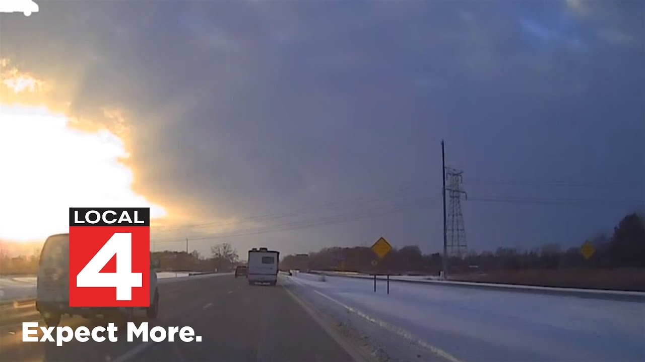 Checking on Monday evening commute after snowfall in Metro Detroit on Sunday
