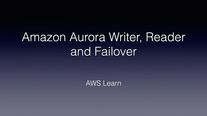 Amazon Aurora Writer, Reader and Failover