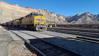 A Union Pacific coal train having helpers added.(unedited)#trains #utah #railway #train#unionpacific