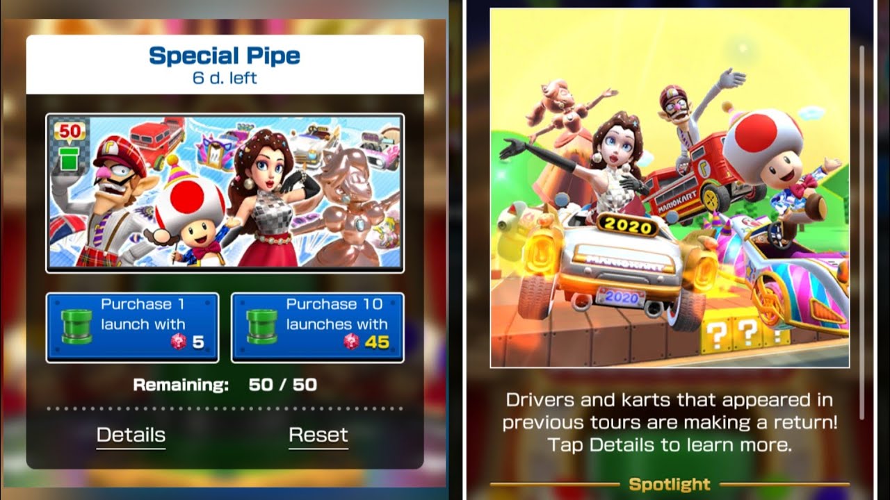 mario kart tour special pipe