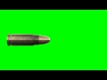 Slow motion flying bullet in green screen free stock footage