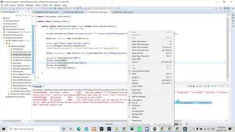 Selenium WebDriver java static Dropdown menu select different objects