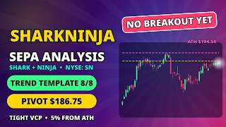 SharkNinja (SN) SEPA Analysis: 8/8 Trend Template + Tight VCP | Pivot $186.75, No Breakout Yet
