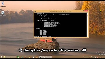 list dll functions from visual studio developer command prompt