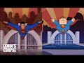 Super Friends / Family Guy side-by-side comparison