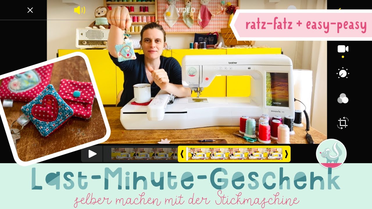 Last-Minute-Geschenk selber machen mit der Stickmaschine