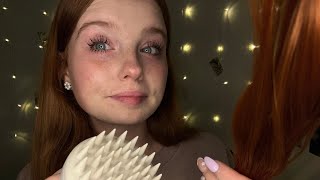 ASMR Sweet Girl Gives You A Scalp Massage In Class