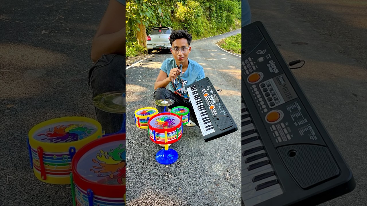 Electronic keyboard and Hip Hop Drums Set Senior Musical Band Instruments with 3 Drums 🥁