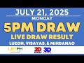 LIVE PCSO Lotto Result Today 5PM July 21 2025 Ez2 Result And Swertres Result LIVE PCSO Lotto Result Today 5PM July 21 2025 Ez2 Result And Swertres Result