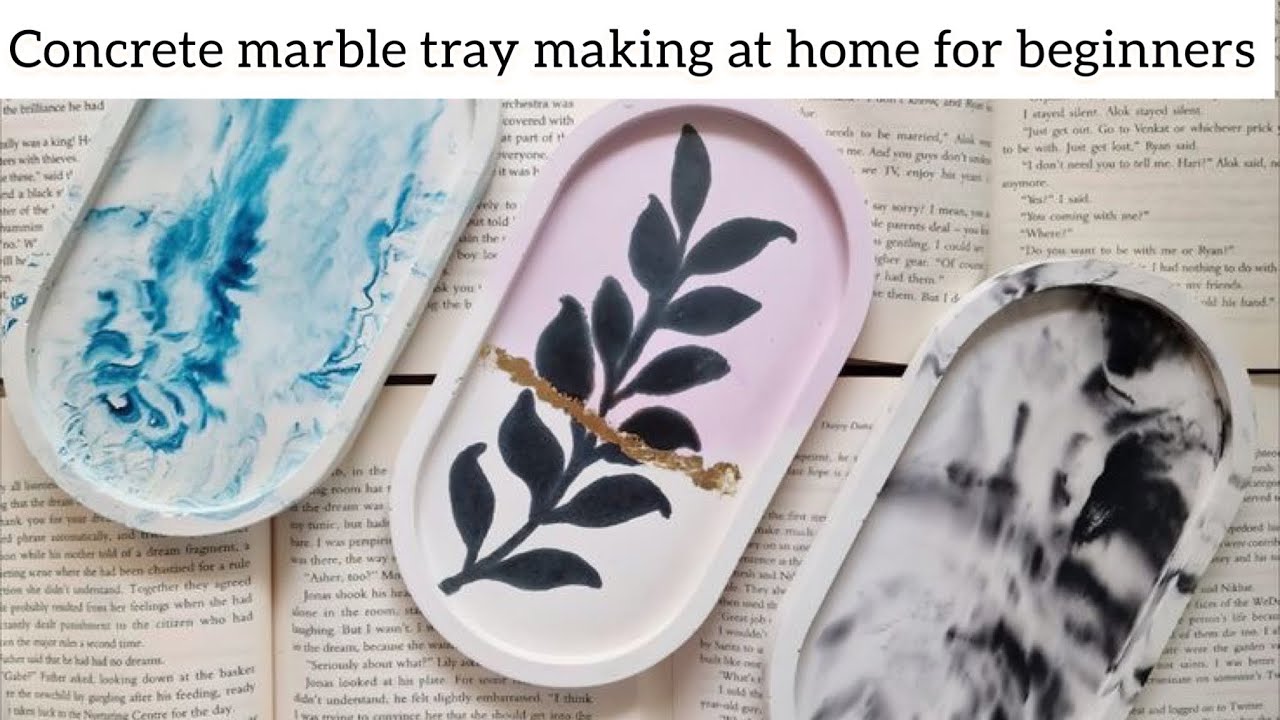 Easy Marble Trinket Tray | DIY Cement Craft | part 1 | Ekraw Chaudhary