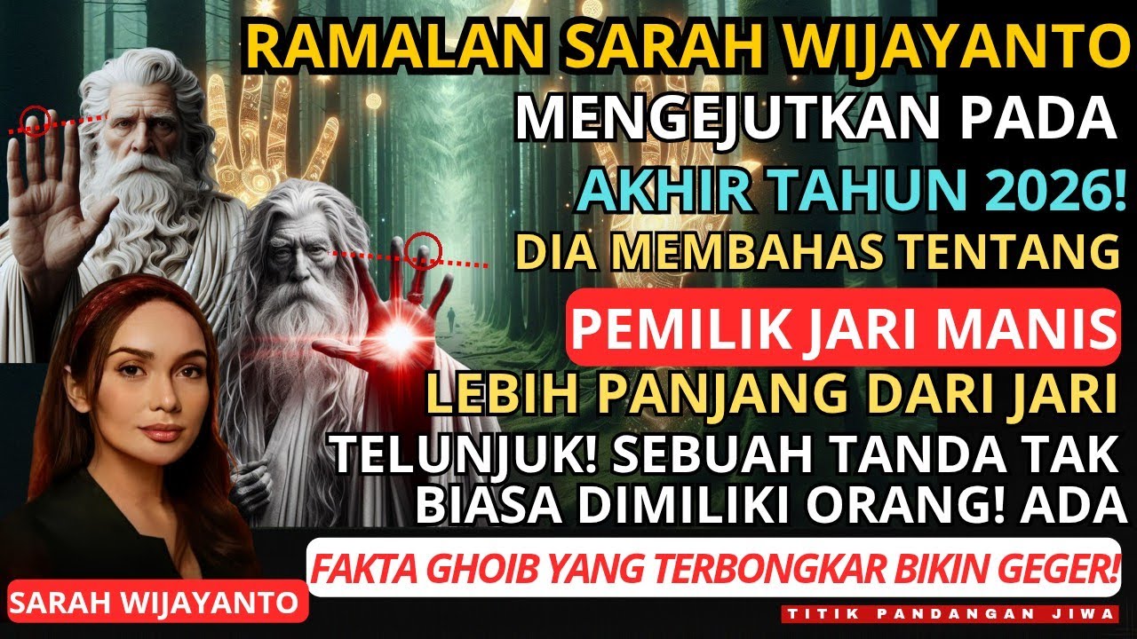 Jiwa Terpilih💫MENGEJUTKAN RAMALAN SARAH WIJAYANTO TENTANG PEMILIK JARI MANIS 2026 FAKTA GAIB GEGER😱🚀