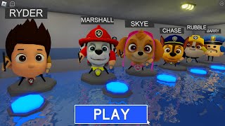 I BECOME PAW PATROL in WATER BARRY'S PRISON RUN! ALL MORPHS!