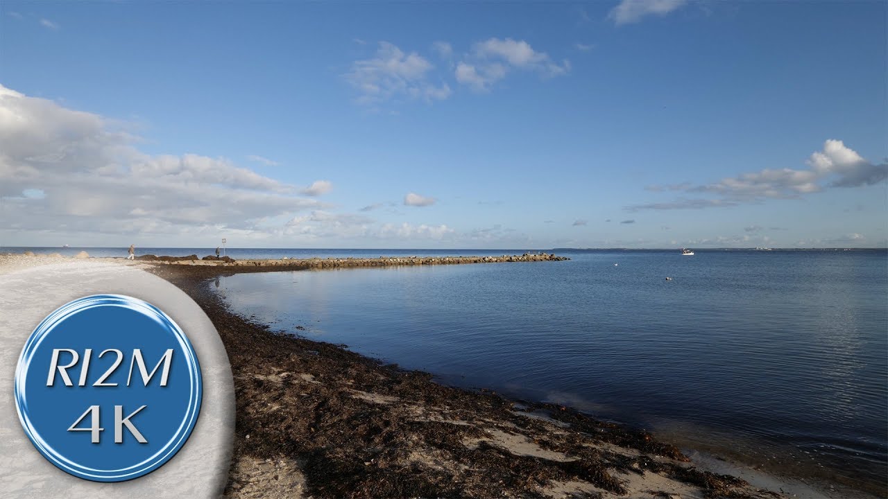 4K UHD Relaxing Video: Strande, Germany - Beach, Baltic Sea, Kieler Förde