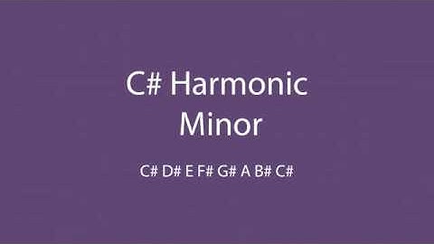 C# Harmonic Minor Scale