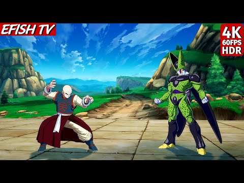 Tien vs Cell (Hardest AI) - Dragon Ball FighterZ | 4K 60FPS HDR