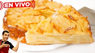 ¡MÁS MANZANA QUE MASA! 😍🥧😋 ¡tarta de manzana EN VIVO y EN DIRECTO Muy fácil y cremosa