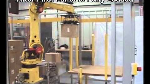 Dual Cell Mini Robotic Palletizer with FANUC Robot