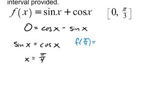 Absolute Extrema Example