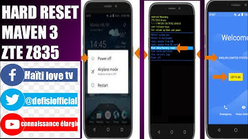 Hard reset ZTE maven 3 (z835)