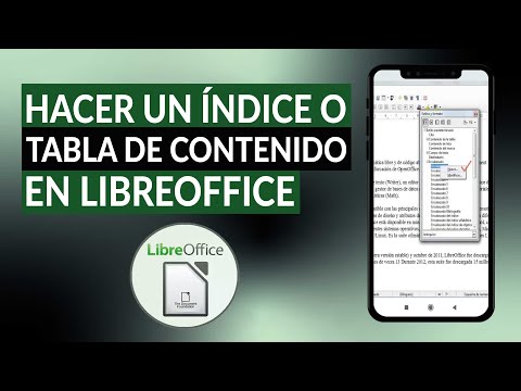 Cómo hacer un índice o tablas de contenido en LIBREOFFICE WRITER