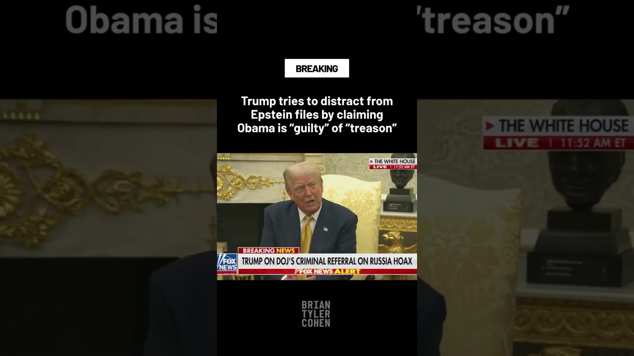 Trump tries to distract from Epstein files by claiming Obama is "guilty" of "treason"