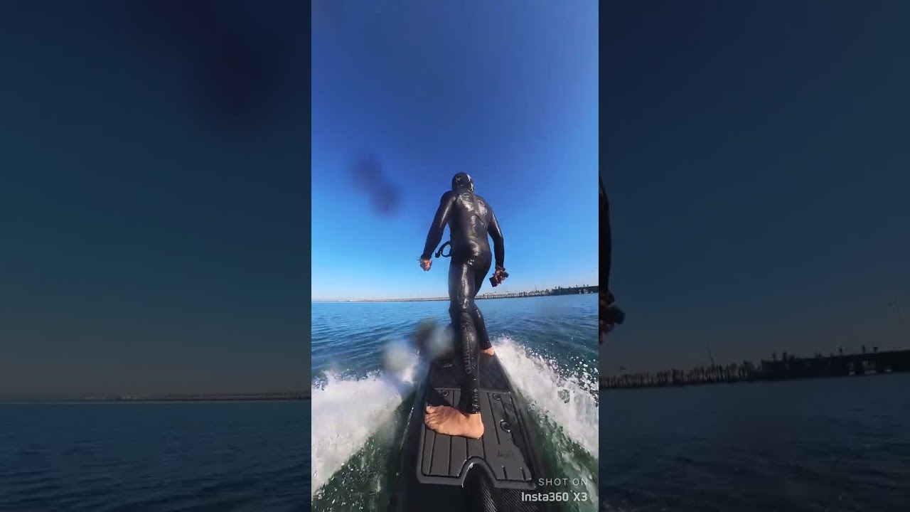Danny Masters @jetfly Australia Jetboard Pilon Pier in Winter