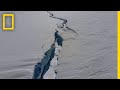 Crack Splitting an Antarctic Ice Shelf In Two | National Geographic