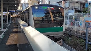 JR東日本埼京線E233系ハエ108編成各駅停車新宿行き西谷駅到着(2023/4/10)