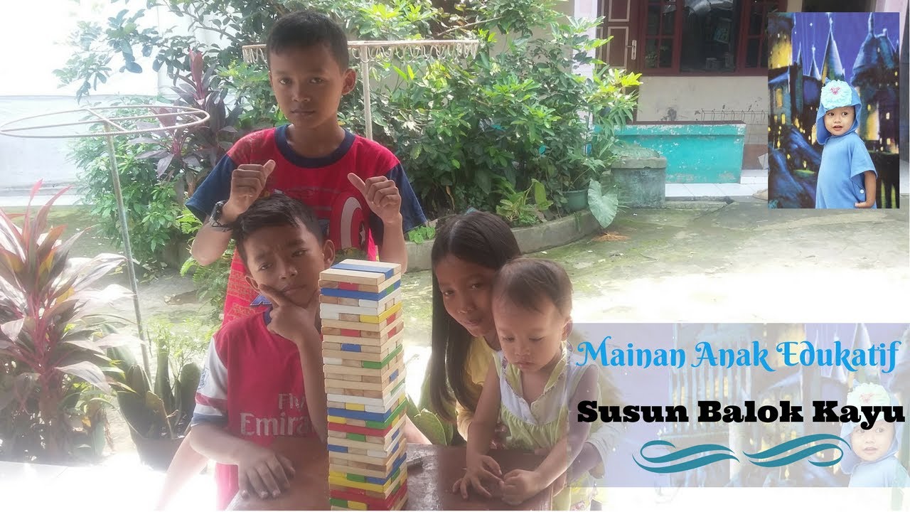 Mainan Anak Edukatif UNO Stacko Susun Balok Kayu Domino