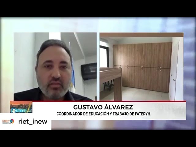 Gustavo Álvarez hablando sobre el nuevo Hotel Escuela de Mar del Plata