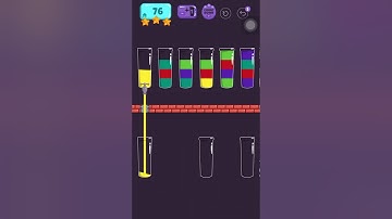 Cups - water sort puzzle | level 76 | ⭐️⭐️⭐️