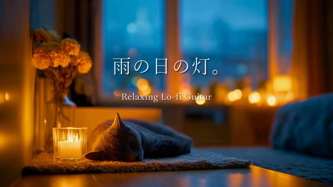 Rainy Night Glow 🌙 Relaxing Lo-fi Guitar for Deep Sleep, Study and Relaxation [70 m] 🎸
