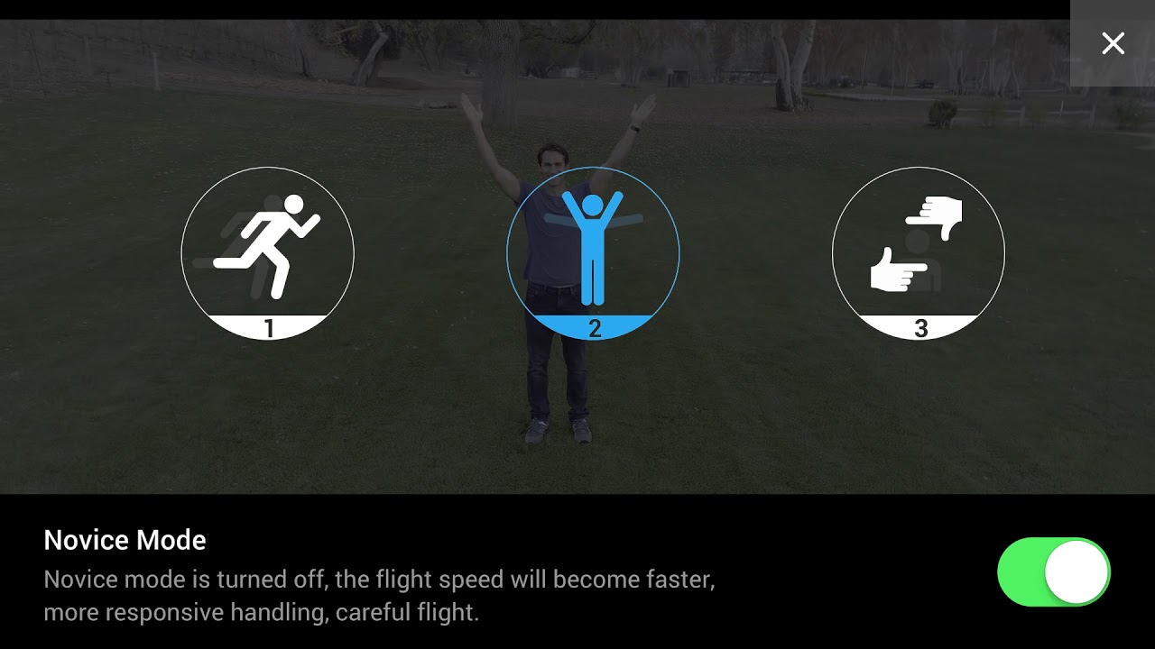 dji mavic gesture mode