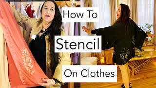 How to Stencil on Clothes and Fabric — DIY Fashion — Fine Frugal Fast - Clare Cooley