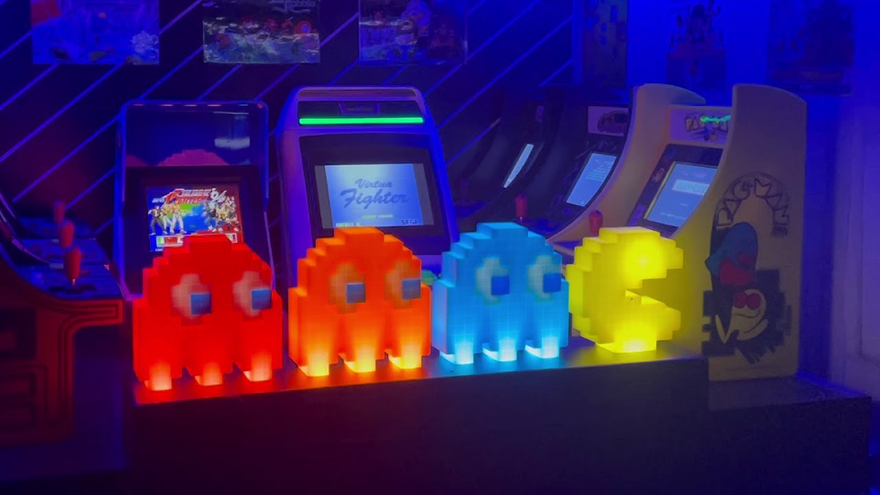 パックマンとゴーストライト Pac Man Icons Light レトロゲーセンの雰囲気を体感できる照明です Youtube