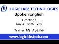 Spoken English :- Day 3: Greetings