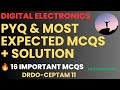 Digital Electronics PYQ for DRDO CEPTAM 11 | Most Expected MCQs with Solution | JE AE ISRO GATE