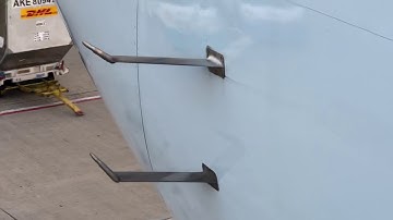 Close up view of the pitot tubes/ Ice detectors