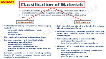 #MH002 Classification of Materials