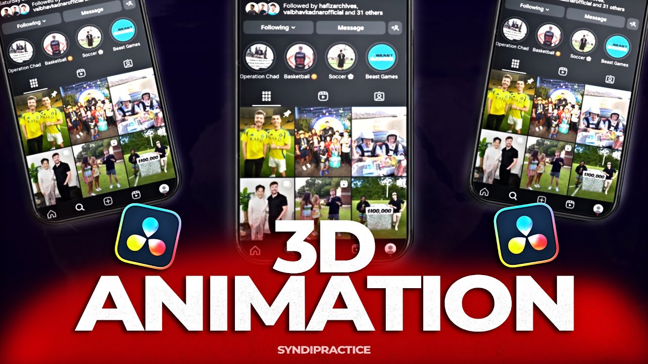 Pro Bio Animation INSANE 3D Instagram Bio Animation in DaVinci Resolve - YouTube