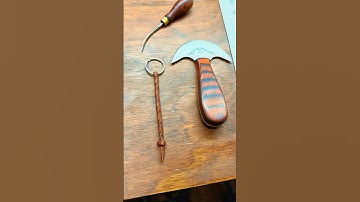 How to make a braided leather keychain #diy #leatherwork