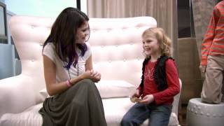 Ella's wish came true when she met her favorite star, selena gomez.
they became fast friends and played a game of "kinect: disneyland
adventures" together. s...