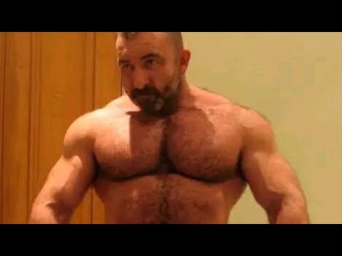 4/300 Strong Amazing Hairy Muscle Daddy Hunk, Hairy Bigger Bodybuilder