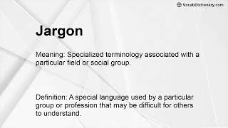 Jargon Meaning