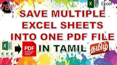 Save Multiple Excel Sheets into One PDF file in Tamil