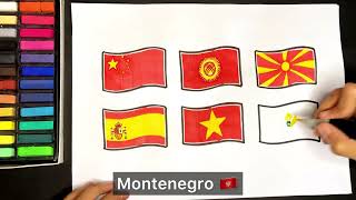 I draw all red and yellow country flag #flag
