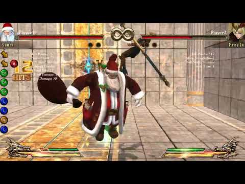 Fight of Gods : Santa 800dmg fullscreen 2bars (super + divine) bnb combo