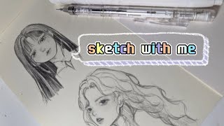 How I Easy Sketch a Face from Reference | Sketch with me 