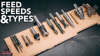 Router Bit Speeds, Feed and Types
