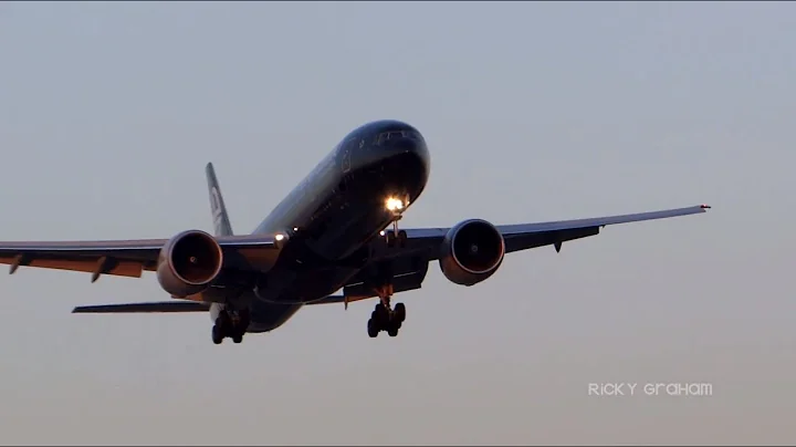 Air New Zealand 'All Blacks' B777-300ER Landing at LAX